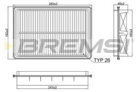 BREMS FA2394 - FILTRI ARIA - AIR FILTER