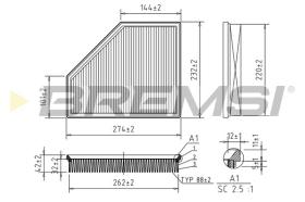 BREMS FA2395 - FILTRI ARIA - AIR FILTER