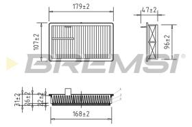 BREMS FA2412 - FILTRI ARIA - AIR FILTER