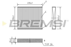 BREMS FC0068A - FILTRI ABITACOLO - CABIN FILTER