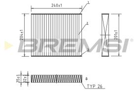 BREMS FC0073A - FILTRI ABITACOLO - CABIN FILTER