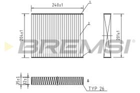 BREMS FC0073C - FILTRI ABITACOLO - CABIN FILTER