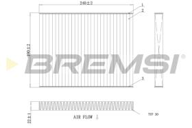 BREMS FC0081A - FILTRI ABITACOLO - CABIN FILTER