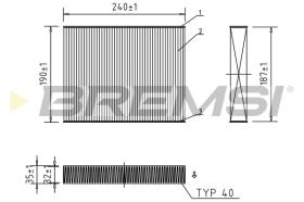 BREMS FC0092 - FILTRI ABITACOLO - CABIN FILTER