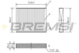 BREMS FC0092A - FILTRI ABITACOLO - CABIN FILTER