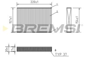 BREMS FC0168 - FILTRI ABITACOLO - CABIN FILTER