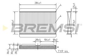 BREMS FC0185 - FILTRI ABITACOLO - CABIN FILTER