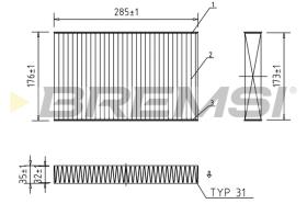 BREMS FC0185A - FILTRI ABITACOLO - CABIN FILTER