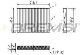 BREMS FC0187 - FILTRI ABITACOLO - CABIN FILTER