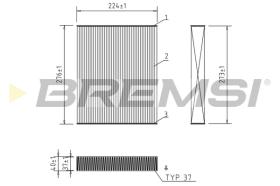 BREMS FC0422 - FILTRI ABITACOLO - CABIN FILTER