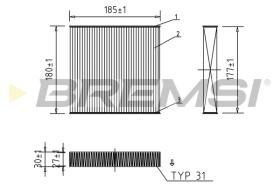 BREMS FC0427 - FILTRI ABITACOLO - CABIN FILTER