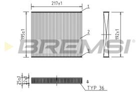 BREMS FC0441 - FILTRI ABITACOLO - CABIN FILTER