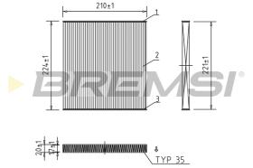 BREMS FC0445 - FILTRI ABITACOLO - CABIN FILTER