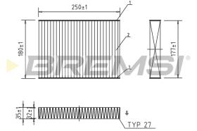 BREMS FC0457A - FILTRI ABITACOLO - CABIN FILTER