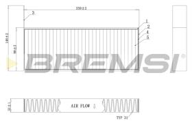 BREMS FC0464C - FILTRI ABITACOLO - CABIN FILTER