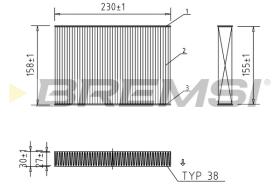 BREMS FC0481 - FILTRI ABITACOLO - CABIN FILTER