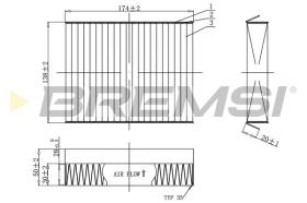 BREMS FC0490 - FILTRI ABITACOLO - CABIN FILTER