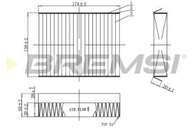 BREMS FC0490C - FILTRI ABITACOLO - CABIN FILTER