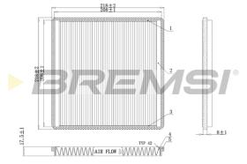 BREMS FC0500 - FILTRI ABITACOLO - CABIN FILTER