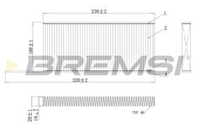 BREMS FC0863 - FILTRI ABITACOLO - CABIN FILTER