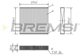 BREMS FC0874 - FILTRI ABITACOLO - CABIN FILTER