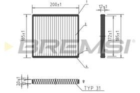 BREMS FC0894 - FILTRI ABITACOLO - CABIN FILTER