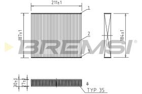 BREMS FC0908 - FILTRI ABITACOLO - CABIN FILTER