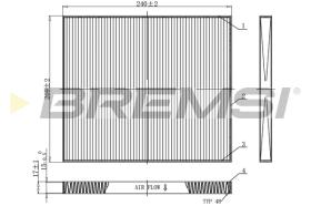 BREMS FC0921 - FILTRI ABITACOLO - CABIN FILTER