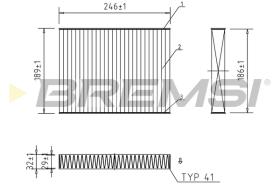 BREMS FC0923 - FILTRI ABITACOLO - CABIN FILTER