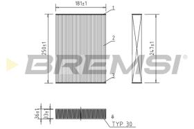 BREMS FC0927 - FILTRI ABITACOLO - CABIN FILTER