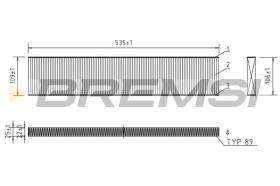 BREMS FC0960 - FILTRI ABITACOLO - CABIN FILTER