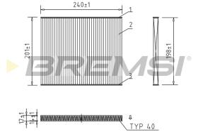 BREMS FC0975 - FILTRI ABITACOLO - CABIN FILTER