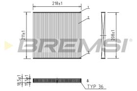 BREMS FC1328 - FILTRI ABITACOLO - CABIN FILTER