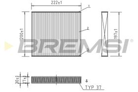 BREMS FC1336 - FILTRI ABITACOLO - CABIN FILTER