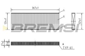 BREMS FC1339 - FILTRI ABITACOLO - CABIN FILTER