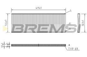 BREMS FC1532 - FILTRI ABITACOLO - CABIN FILTER