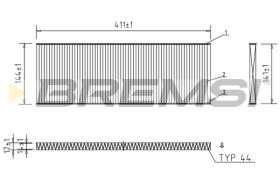 BREMS FC1532C - FILTRI ABITACOLO - CABIN FILTER