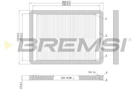 BREMS FC1547C - FILTRI ABITACOLO - CABIN FILTER