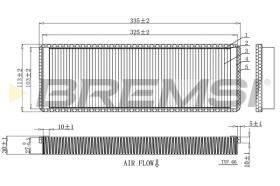 BREMS FC1915 - FILTRI ABITACOLO - CABIN FILTER