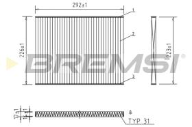 BREMS FC1919C - FILTRI ABITACOLO - CABIN FILTER