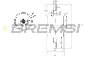 BREMS FE0035 - FILTRO CARBURANTE - FUEL FILTER