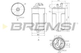 BREMS FE0054 - FILTRO CARBURANTE - FUEL FILTER