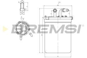 BREMS FE0055 - FILTRO CARBURANTE - FUEL FILTER