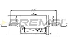 BREMS FE0061 - FILTRO CARBURANTE - FUEL FILTER