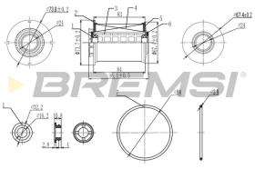 BREMS FE0342 - FILTRO CARBURANTE - FUEL FILTER