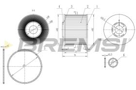 BREMS FE0343 - FILTRO CARBURANTE - FUEL FILTER