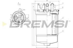 BREMS FE0386 - FILTRO CARBURANTE - FUEL FILTER