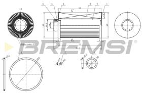 BREMS FE0763 - FILTRO CARBURANTE - FUEL FILTER