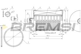 BREMS FE0771 - FILTRO CARBURANTE - FUEL FILTER