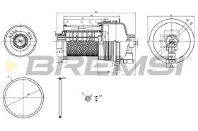 BREMS FE0804 - FILTRO CARBURANTE - FUEL FILTER